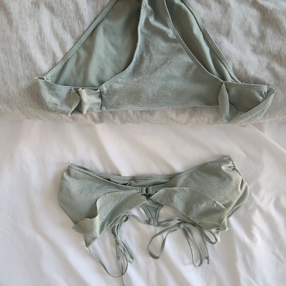 Sage green 2 piece swim suit